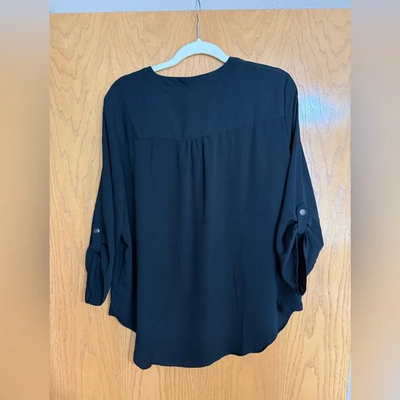 3 Maurice’s brand 3/4 length Atwood Popover Blouses, size large, gently worn. - Picture 13 of 14